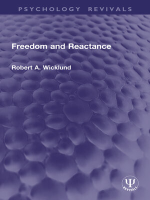 cover image of Freedom and Reactance